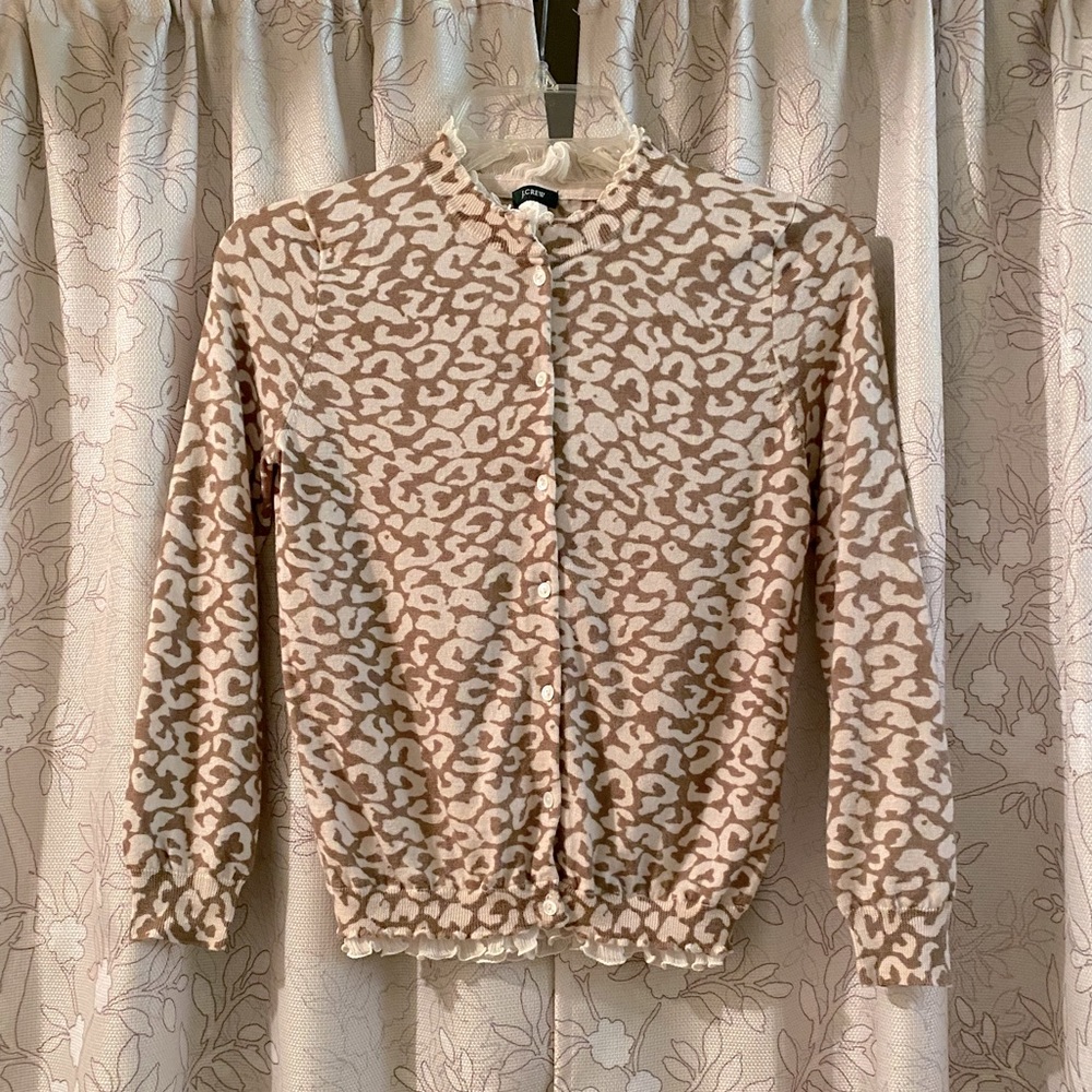 J. Crew Animal Print Cardigan